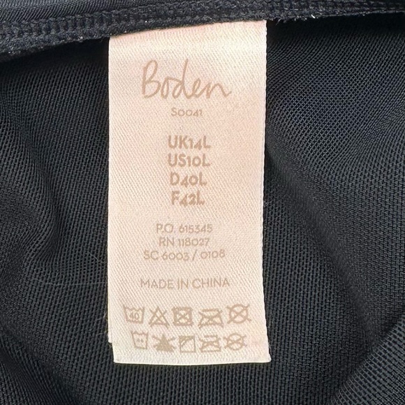 Boden Talamanca Swimsuit Black Size 10 LONG Style S0041 One Piece Ruched Waist - Picture 5 of 12